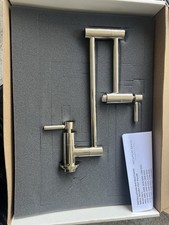 Newport Brass Muncy Pot Filler Satin Brass Wall Mount Kitchen Faucet