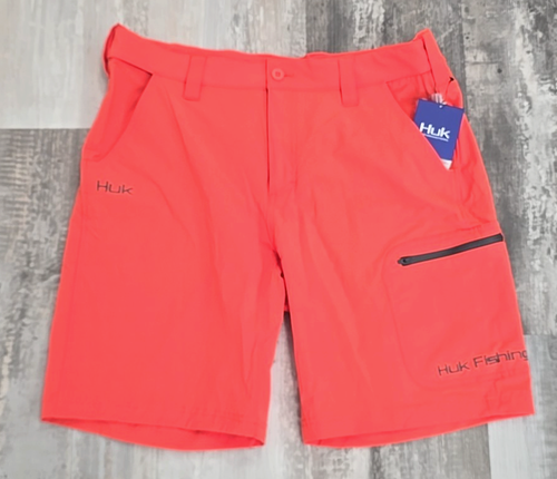 Short De Pêche HUK Next Level Homme – Gris – Taille L – Séchage Rapide, UV, Imperméable