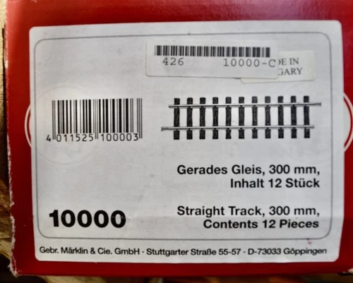 (12) NEW LGB 10000 1000 STRAIGHT TRAIN TRACK - G Guage NEW BRAS NEVER USED.....