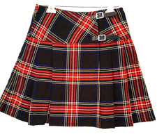 Y2K Kilt Micro Mini Skirt Womens 8/10 30w Short Red Plaid Scottish Vibe Preppy