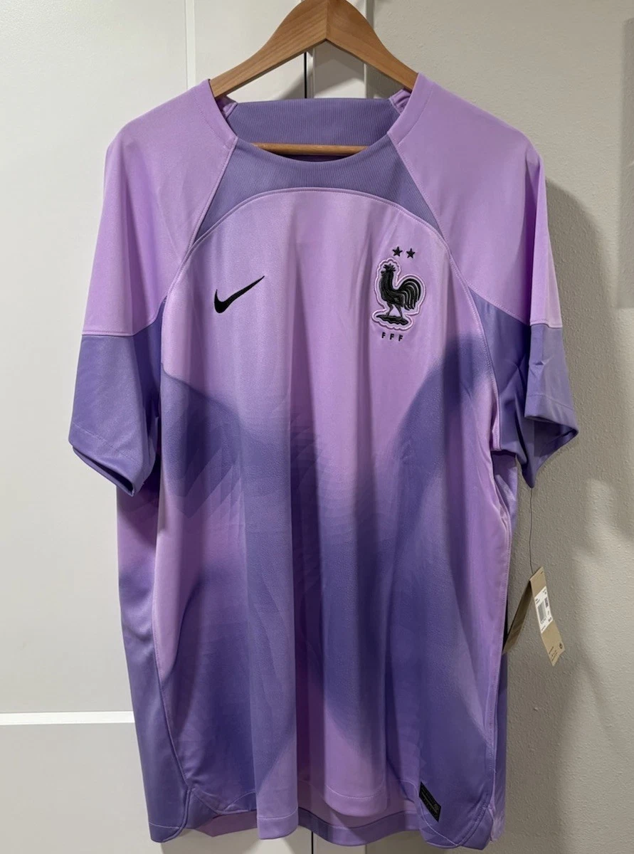 Nike サッカーシャツ Lサイズ パープル Nike France Stadium Goalkeeper Jersey Men's XXL Lilac Purple