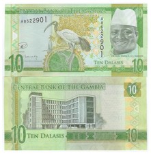 GAMBIA 10 DALASIS 2015 UNC