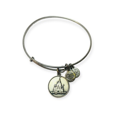 Alex Ani Silver Tone Walt Disney World 2015 Castle Adjustable Bracelet 7'' - .35