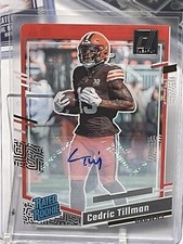 2023 Panini Clearly Donruss - Auto - Autograph - Rated Rookie - Cedric Tillman