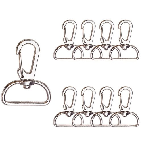 10X Silver 20mm Lobster Clasp Swivel Trigger Clip Keychain Snap Hook Key Ring DI - Picture 3 of 8