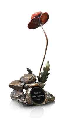 Richard Cooper Bronze personalisiert Mohnblume 1057 Keith Sherwin - limitierte Auflage neu & verpackt