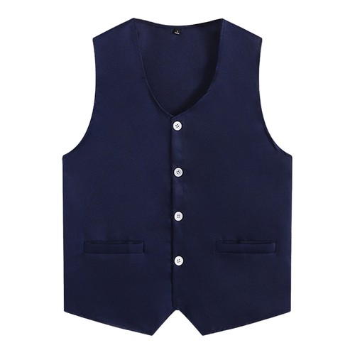 Unisex Kid Volunteer Activity Vest Button Up Waistcoat Uniform Sleeveless Jacket - Picture 19 of 119