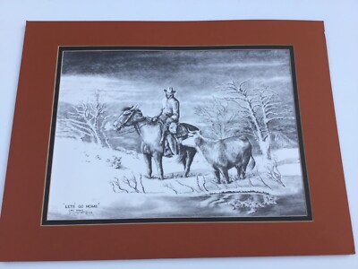 Carl E. Hawk New Mexico Artist Lithograph ''Let's Go Home'' 105/250