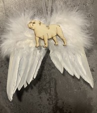 Bulldog Memorial - Soft Rainbow Wings - Rainbow Or White Wings - Christmas Decor