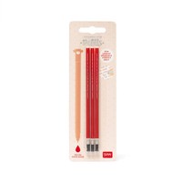 Legami LöSchbarer Gelschreiber Stifte Ersatzminen 3Er Set Rot Radierbar 0,7Mm