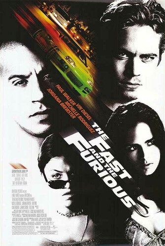 THE FAST AND THE FURIOUS MOVIE POSTER 1 Sided ORIGINAL VF 27x40 PAUL WALKER