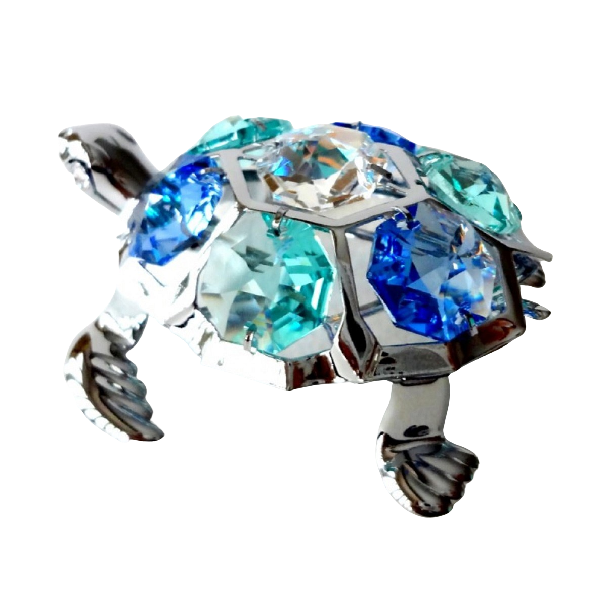 Crystocraft Turtle Crystal Ornament With Swarovski Elements Gift Boxed Tortoise