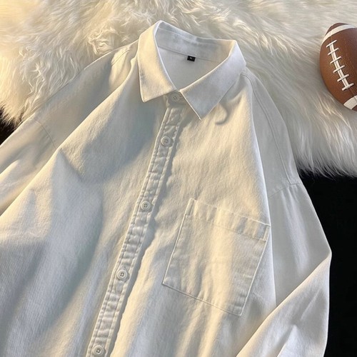 Summer Men Long Sleeve Shirt Jacket Casual Shirt Coat Outwear Loose Blouse - Bild 13 von 26