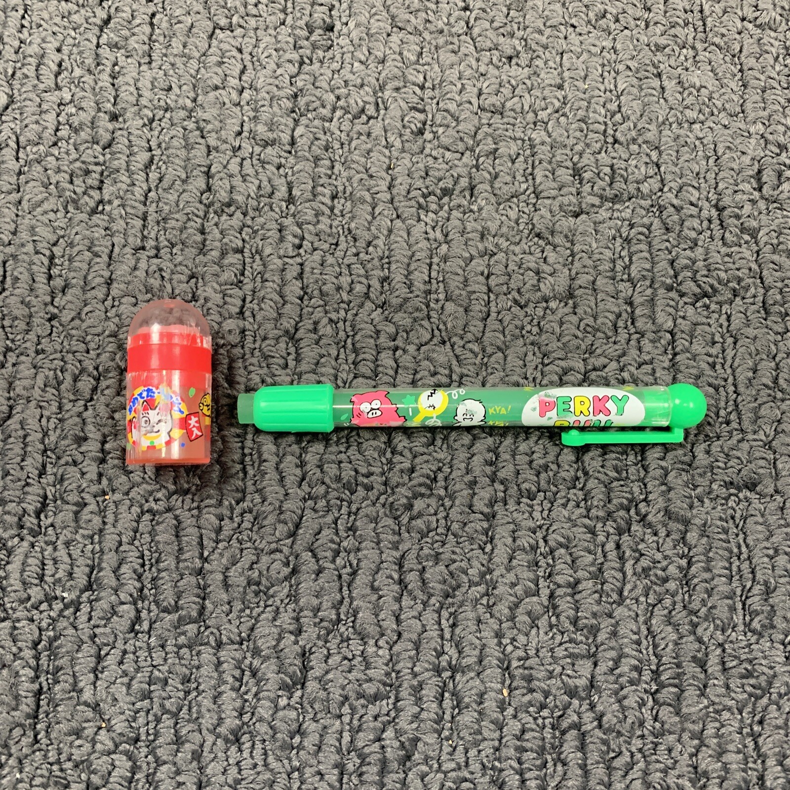 Vintage TN Design Office Eraser Pen & Eraser Stamp Perky Buu