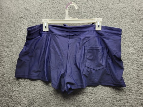 Pantalones cortos de baño para mujer Kona Sol XL 16-18 de alta cobertura parte inferior azul marino nuevos con etiquetas - Imagen 2 de 5