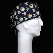 Star Wars  the Child on Navy Blue Theme Scrub Hat