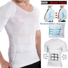 Men Gynecomastia Compression T Shirt Slim Shapewear to Hide Man Boobs Moobs Top