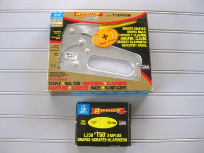 ARROW Model T50BN Staple Nail Gun Heavy Duty Stapler  USA