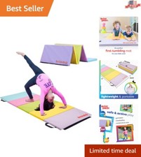 Durable Foam Tumbling Mat with Handle - Ideal for Kids' Gymnastics  Play