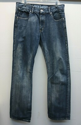 EUC Levi's Denim 523 Straight Leg 100% Cotton Blue Jeans Size 36 X 34