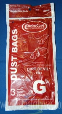#ad 3 Royal G Type Dust Bags For Dirt Devil Handheld Vacuum Cleaners $7.02