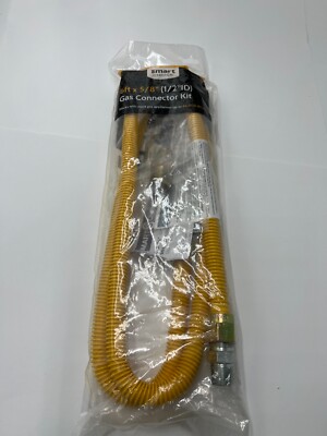 (QTY 2) Smart Choice 5304535257 Coated Gas Connector 6' L x 5/8'' OD x 1/2'' ID