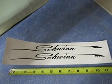 Schwinn Script Top Bar Bicycle Black Water Decal for Bikes 1958 and Earlier- New