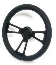 Black Chevy Gm c10 1500 k10 69-94 Steering Wheel Set W/ Horn Adapter kit Ididit