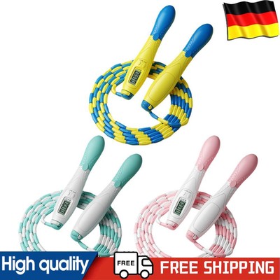 Beaded Jump Rope Skipping Rope with Counter Adjustable Length for Kids Adults
