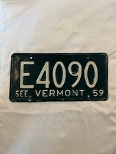 LICENSE PLATES  VERMONT 1959  E 4090
