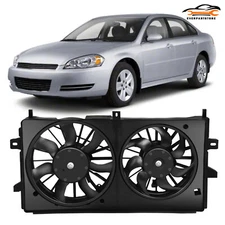 Radiator Condenser Cooling Fan Assembly For 2006-2011 Chevrolet Impala V6