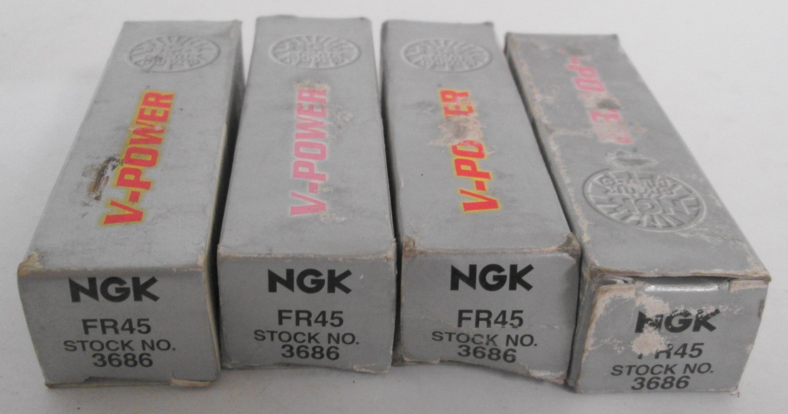 NGK 3868 FR45 V-Power Spark Plugs Lot of 4