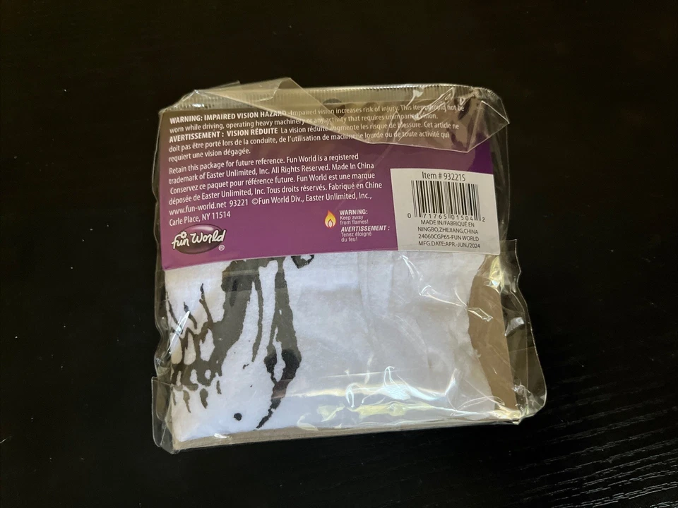 Fun World Halloween Horror Skull Skeleton Stocking Mask, White, One-Size - Image 2 of 2