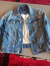 GAP girls jean jacket, L LARGE washed stretch denim PRESTINE CONDITION Orig 49