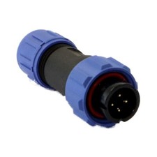 Image of Weipu SP1310/P4I-N - 4 Pin Male Connector IP68 without Cap 5A - 13mm - Threaded