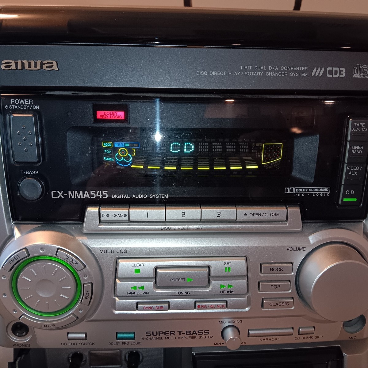 Vtg 1999 Aiwa NSX-MA545 Three CD Surround Sound Stereo System | eBay