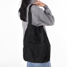 Drawstring Backpack Women's Sports waterproof nylon underarm shoulder bag large