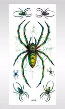 Stick on tattoo Halloween spider temporary tattoo