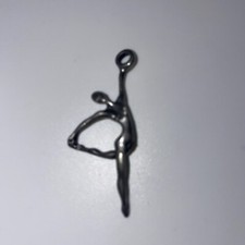 Beautiful 1-of-a-K nd Handmade Silver Female Dancer Pendant ballet 2 3.3g