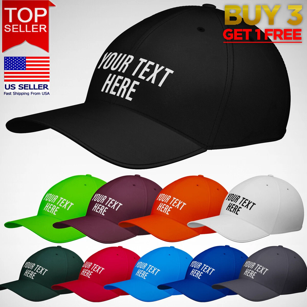 Personalized Cap Protection Baseball Logo Your Text Custom Outdoor Fishing  Hats