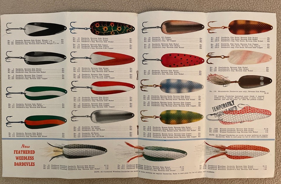 Vintage 1946 Lou J. Eppinger Co. Dardevles Fishing Lures Line Catalog