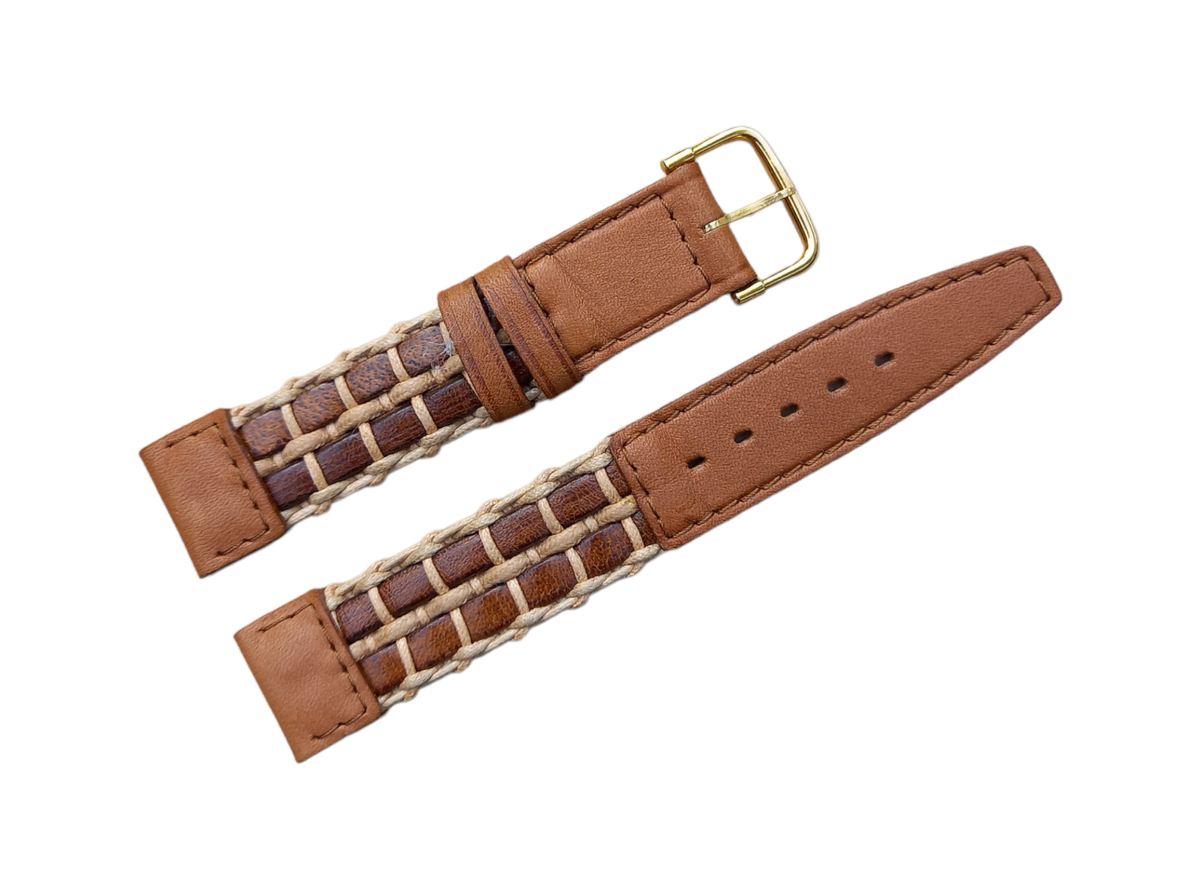 Bracelet Montre Cuir Fait Main - Largeur 18mm, Modèle B, Cuir Véritable Haut De Gamme, Vintage Années 90