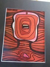 Red Block Head Talking Mouth Polish Opera Theatre Poster Pop Art Wozzeck Lenica