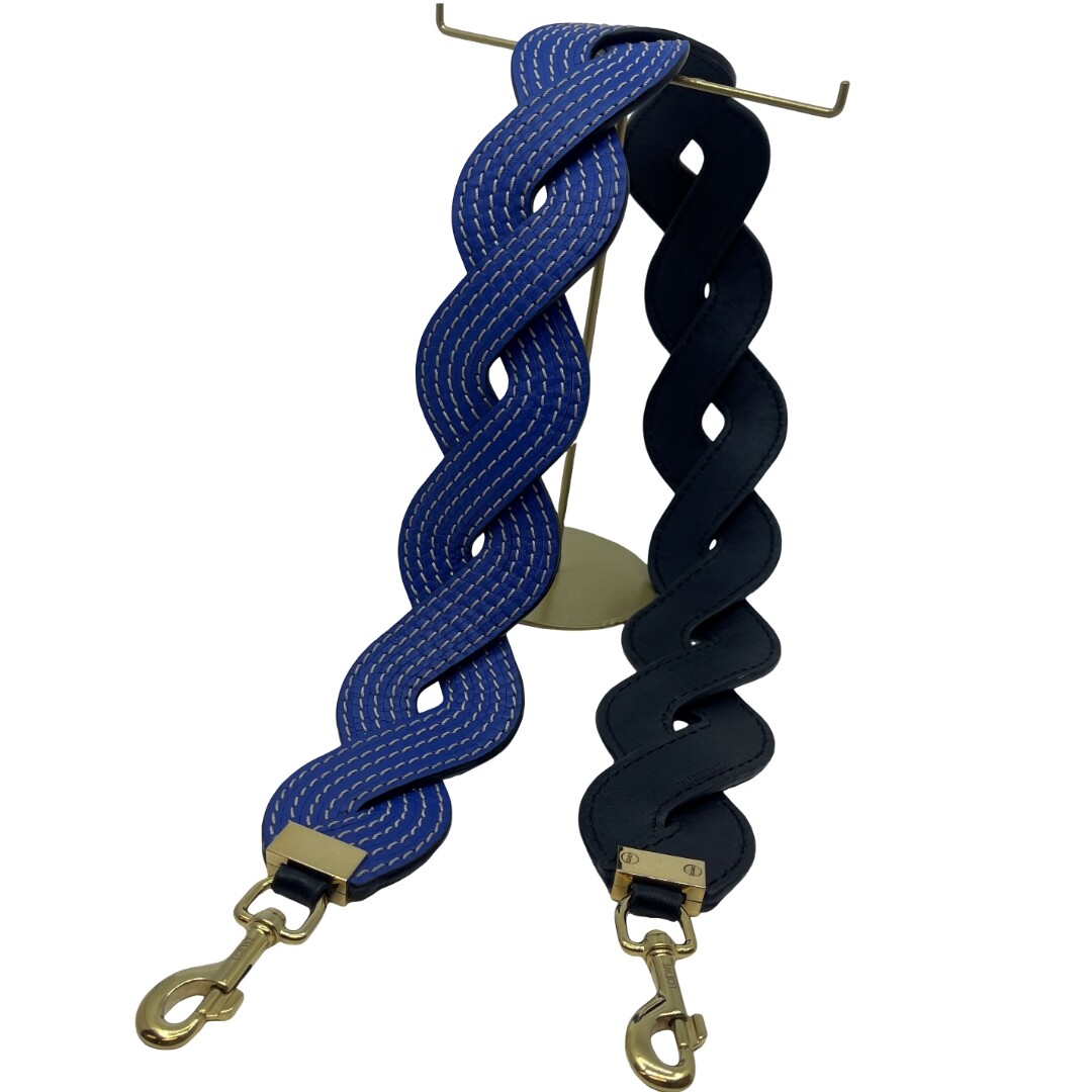 Authentic LOEWE Wavy Gold Hardware Shoulder Strap Blue Authentic LOEWE Wavy Gold Hardware Shoulder Strap Blue