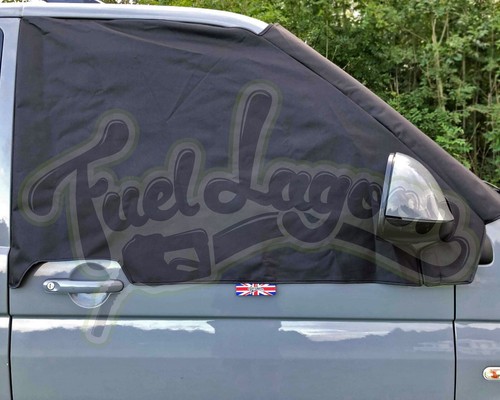 VW T5 Window Screen Cover Wrap Frost Black Blind Frost camper van accessories - Picture 3 of 6