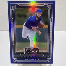 2025 Panini Three and Two - Jake Arrieta, Jake Arrieta #70 Navy Blue 15/25