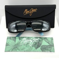 Maui Jim Punchbowl MJ 219-03 Polarized Sunglasses Black Blue Gray 54 17 135