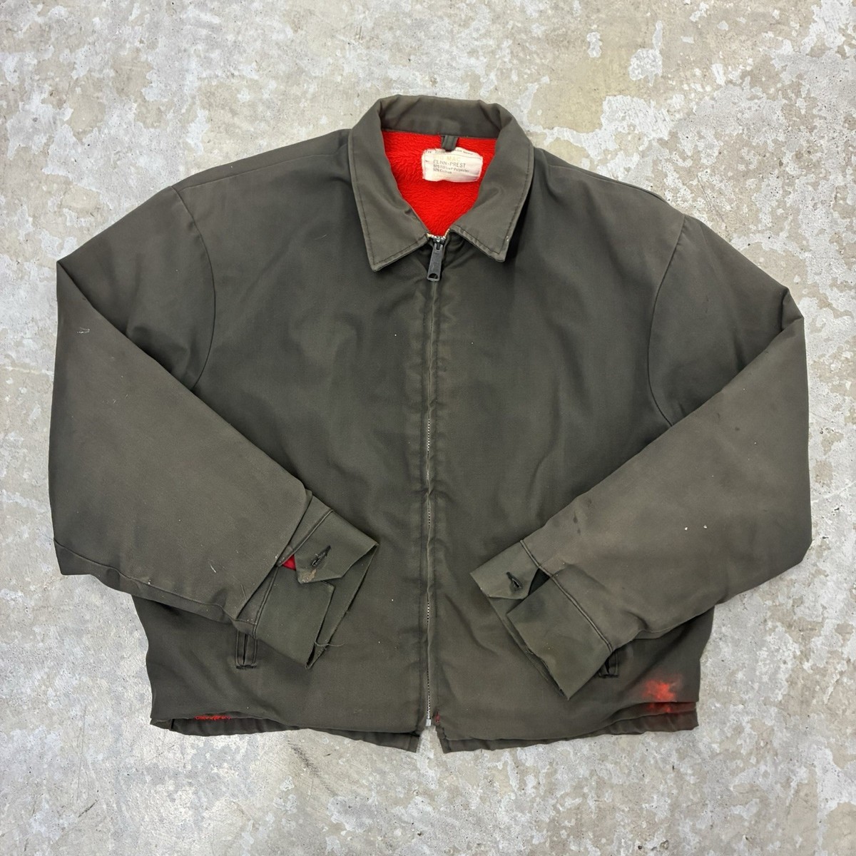 60sビンテージ USA製BIGMAC for TALL men M Vintage Big Mac Mechanic Jacket Mens Large Red Lined Short