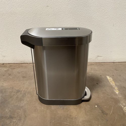 Simplehuman 45l / 12gal Slim Step Trash Can CW2044 Brushed Stainless Steel - Picture 2 of 4