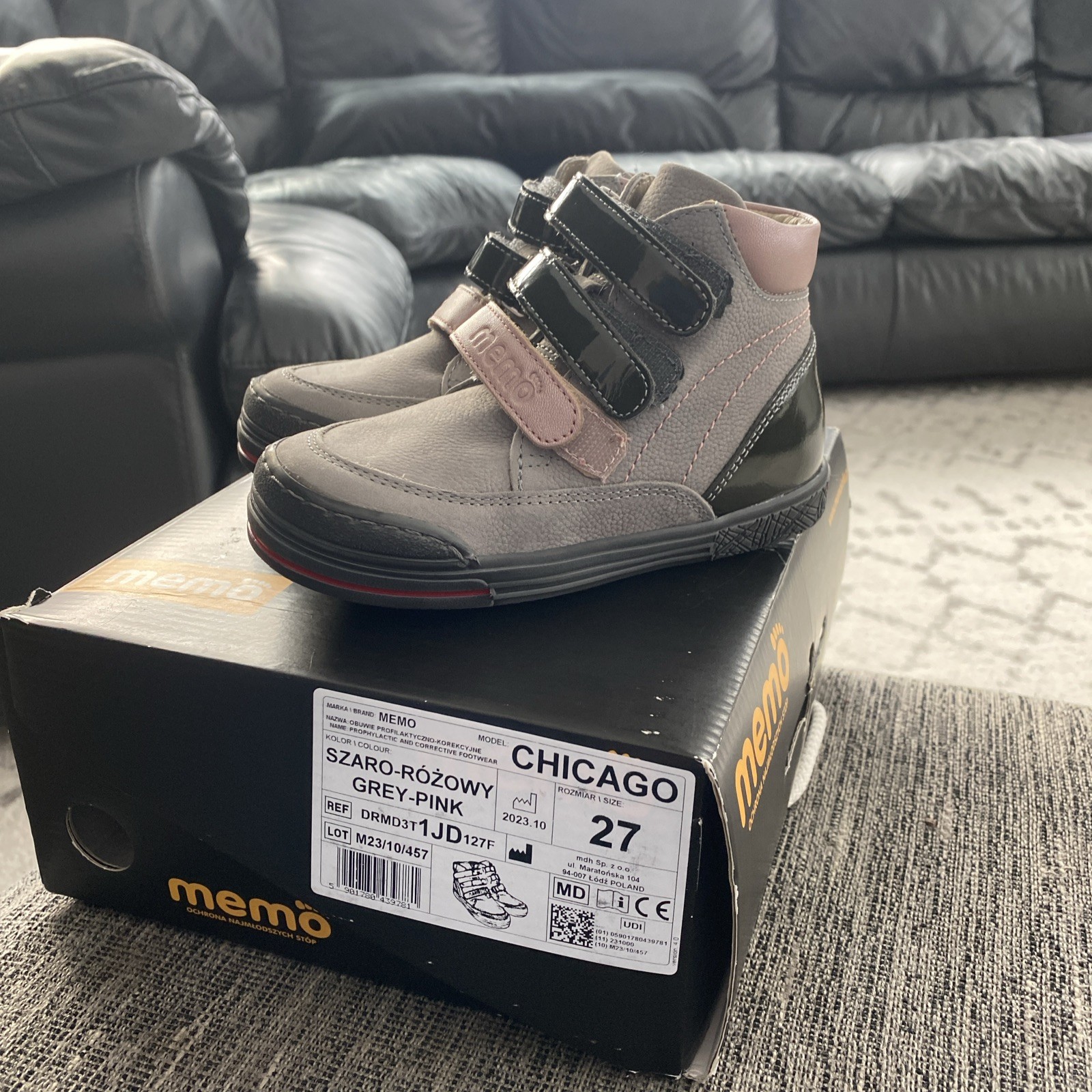 Memo Chicago Kids' Ankle Stabilizing High-Top Orthopedic AFO Shoes for Flat Feet